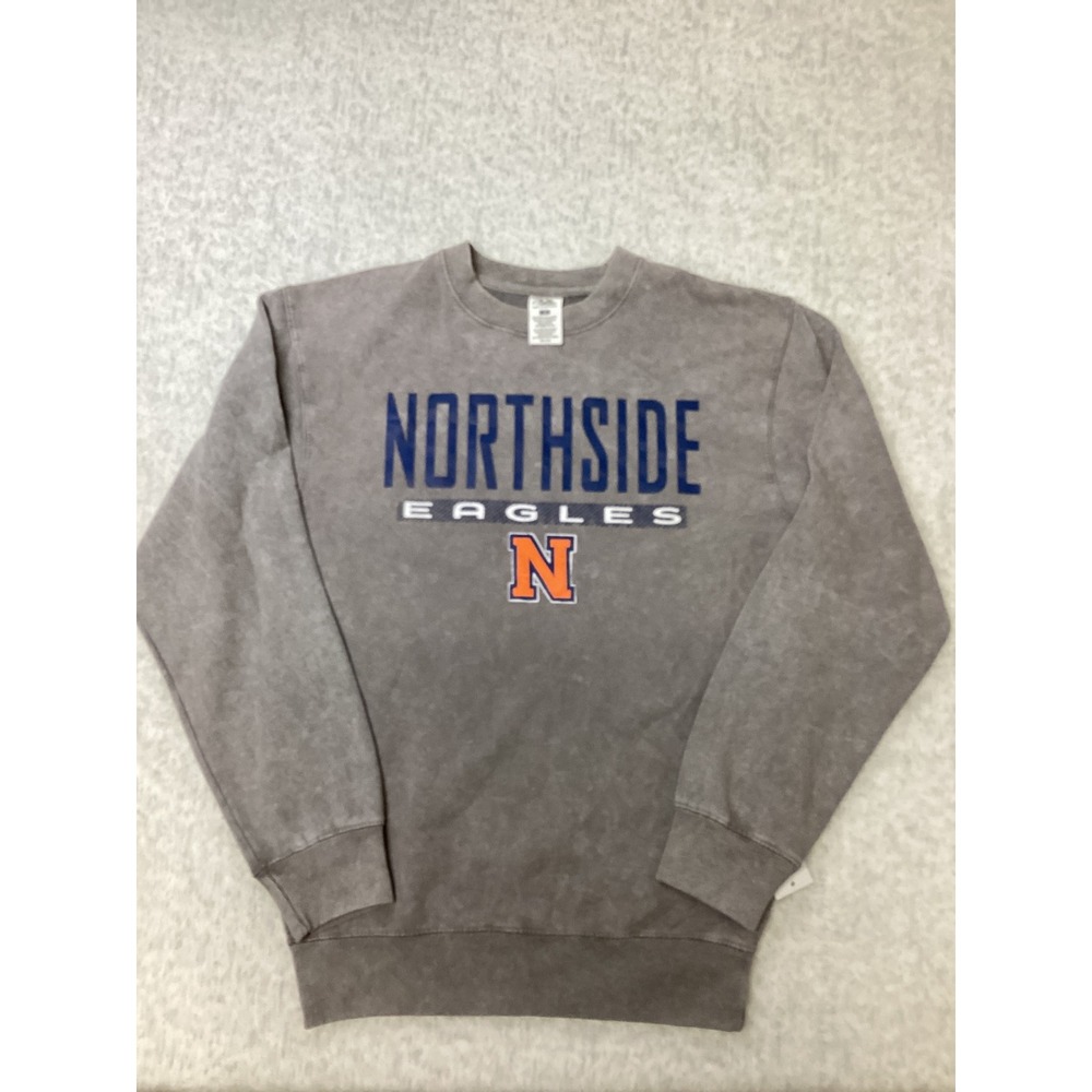 Pel-Athletic Northside Eagles Sweatshirt Small Gray Mineral Wash 424805 NEW